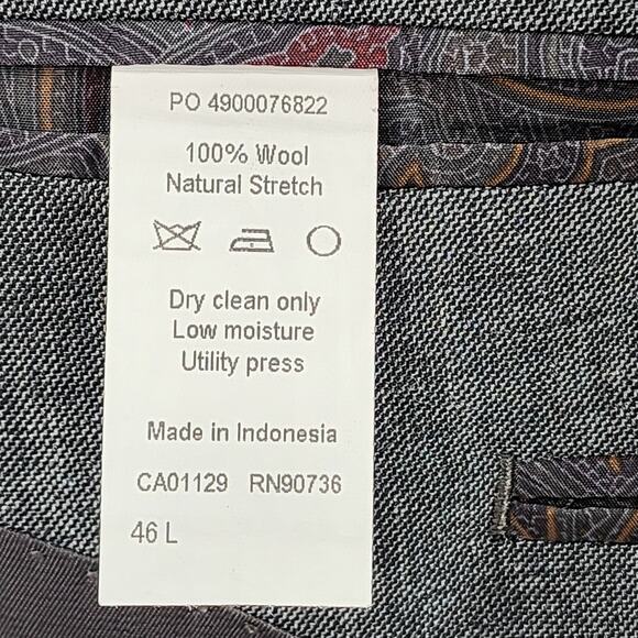 Lauren Ralph Lauren Men's Blazer Coat Jacket Long Sleeves Wool Gray Size 46L - Picture 8 of 8